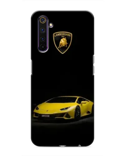 Чохол для Realme 6 Pro з картинкою «Lamborghini жовтий акцент»