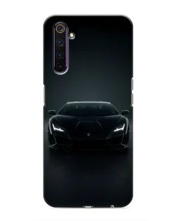 Чохол для Realme 6 Pro з картинкою «Чорний Lamborghini Aventador»