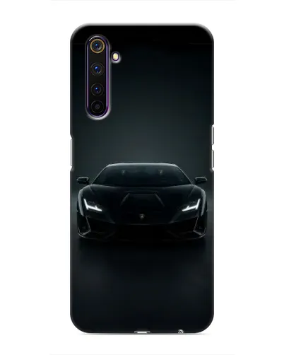 Чохол для Realme 6 Pro з картинкою «Чорний Lamborghini Aventador»
