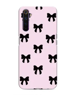 Чохол для Realme 6 Pro з картинкою «Чорні банти Coquette»