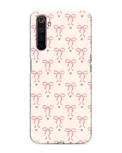 Чохол для Realme 6 Pro з картинкою «Рожеві бантики Coquette»