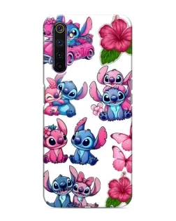Чехол для Realme 6 Pro с картинкой «Стикеры Stitch и Angel»