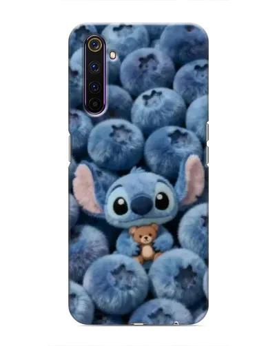 Чехол для Realme 6 Pro с картинкой «Стич и голубика»
