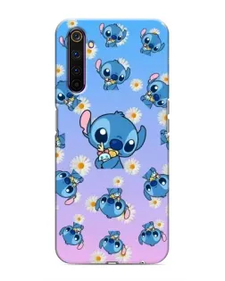 Чехол для Realme 6 Pro с картинкой «Паттерн со Стичем»