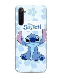 Чехол для Realme 6 Pro с картинкой «Stitch среди цветов»