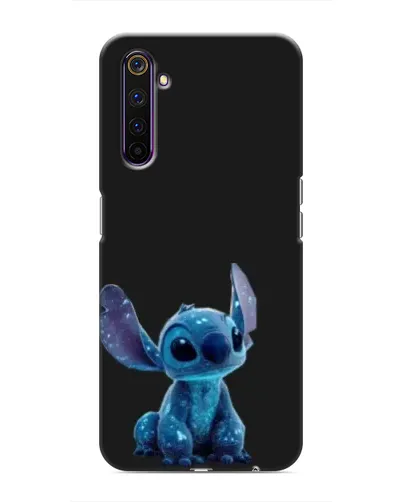 Чехол для Realme 6 Pro с картинкой «Стич на черном»