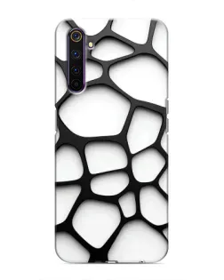 Чохол для Realme 6 Pro з картинкою «Біла об'ємна сітка»