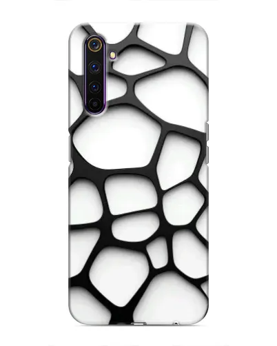 Чехол для Realme 6 Pro с картинкой «Белая объемная сетка»