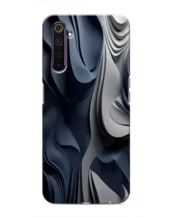 Чохол для Realme 6 Pro з картинкою «Об'ємні сині складки»