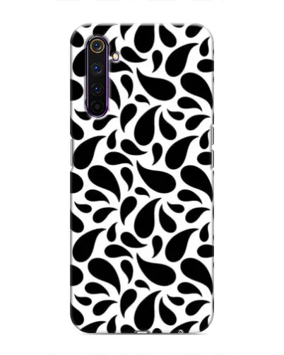 Чехол для Realme 6 Pro с картинкой «Контрастные черные капли»