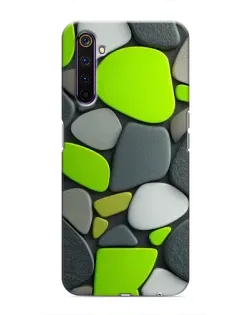 Чехол для Realme 6 Pro с картинкой «Яркая неоновая галька»