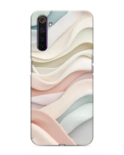 Чехол для Realme 6 Pro с картинкой «Пастельные нежные волны»