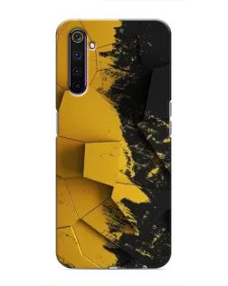 Чехол для Realme 6 Pro с картинкой «Золотые осколки геометрии»