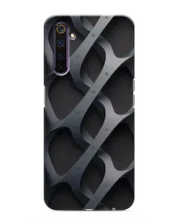 Чехол для Realme 6 Pro с картинкой «Объемное серое плетение»
