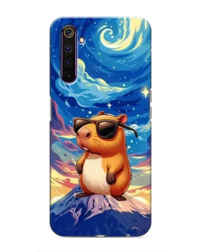 Чехол для Realme 6 Pro с картинкой «Капибара Ван Гога»