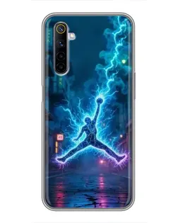 Чехол для Realme 6 с картинкой «Jordan Gold Jumpman»