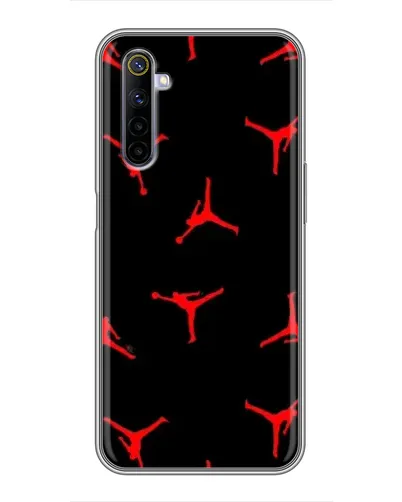Чехол для Realme 6 с картинкой «Jordan Red Pattern»