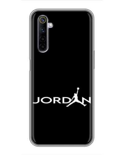 Чехол для Realme 6 с картинкой «Jordan White Logo»