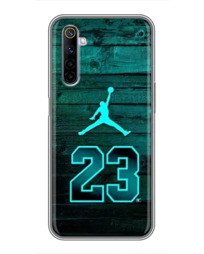Чехол для Realme 6 с картинкой «Jordan Cyan 23»
