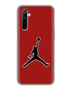 Чехол для Realme 6 с картинкой «Jordan Red Back»