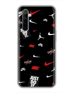 Чехол для Realme 6 с картинкой «Nike Mix Pattern»
