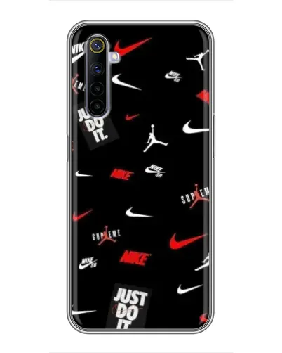 Чехол для Realme 6 с картинкой «Nike Mix Pattern»