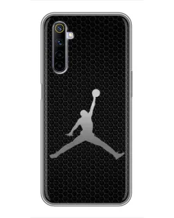 Чехол для Realme 6 с картинкой «Jordan Dark Carbon»