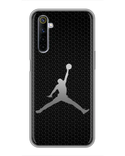 Чехол для Realme 6 с картинкой «Jordan Dark Carbon»