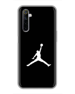 Чехол для Realme 6 с картинкой «Jordan Silhouette»