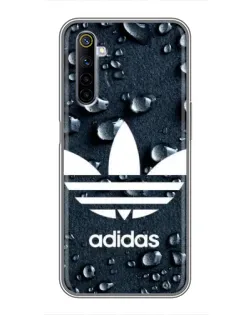 Чехол для Realme 6 с картинкой «Adidas Trefoil Blue»