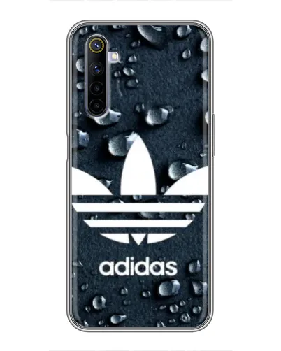 Чехол для Realme 6 с картинкой «Adidas Trefoil Blue»