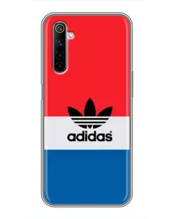 Чехол для Realme 6 с картинкой «Ретро блоки Adidas»