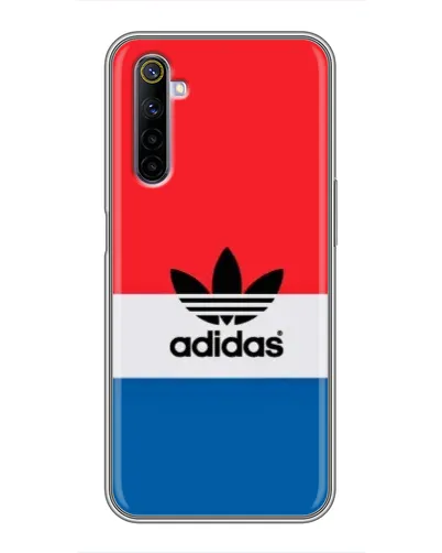 Чехол для Realme 6 с картинкой «Ретро блоки Adidas»