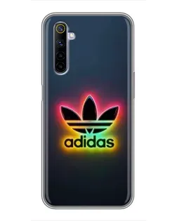 Чехол для Realme 6 с картинкой «Неоновый Adidas»