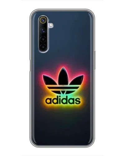 Чехол для Realme 6 с картинкой «Неоновый Adidas»
