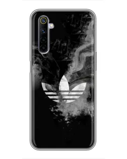 Чехол для Realme 6 с картинкой «Абстрактный дым Adidas»