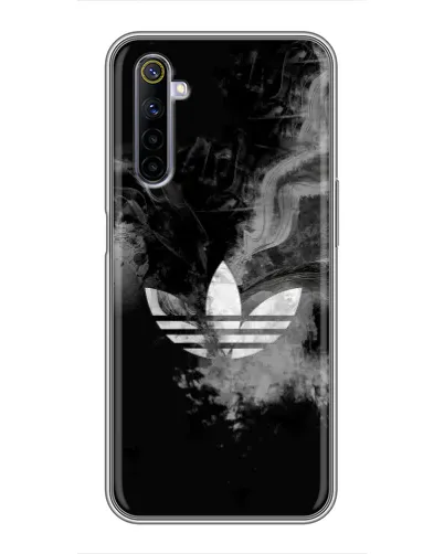 Чехол для Realme 6 с картинкой «Абстрактный дым Adidas»