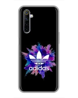 Чехол для Realme 6 с картинкой «Взрыв красок Adidas»