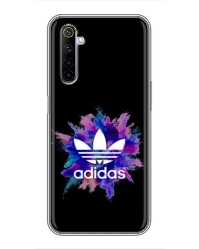 Чехол для Realme 6 с картинкой «Взрыв красок Adidas»