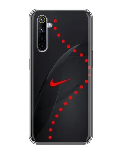 Чехол для Realme 6 с картинкой «Абстрактный дизайн Nike»