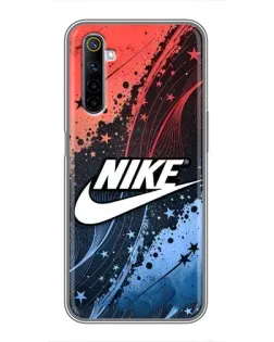 Чехол для Realme 6 с картинкой «Градиентный принт Найк»