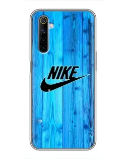 Чехол для Realme 6 с картинкой «Голубое дерево Nike»