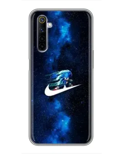 Чехол для Realme 6 с картинкой «Звездный путь Nike»