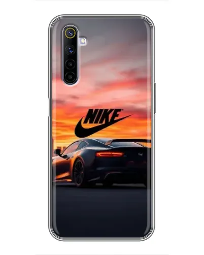 Чехол для Realme 6 с картинкой «Nike и суперкар»