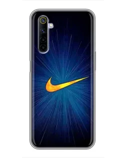 Чохол для Realme 6 з картинкою «Синій пульс Nike»