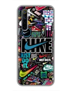 Чохол для Realme 6 з картинкою «Яскравий колаж Nike»