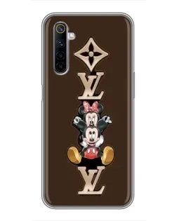 Чехол для Realme 6 с картинкой «LV и Микки Маус»