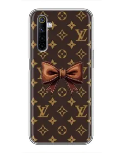 Чехол для Realme 6 с картинкой «LV с бантом»