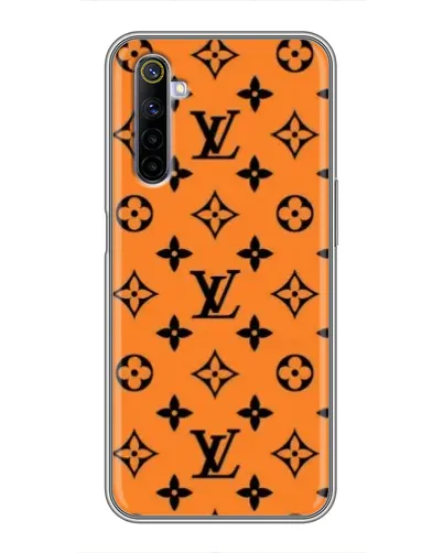 Чехол для Realme 6 с картинкой «Оранжевый стиль LV»