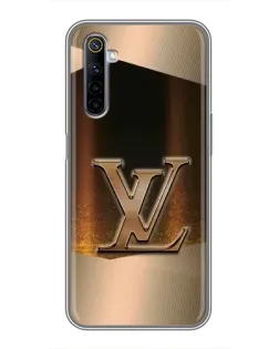 Чехол для Realme 6 с картинкой «LV — золотое сияние»